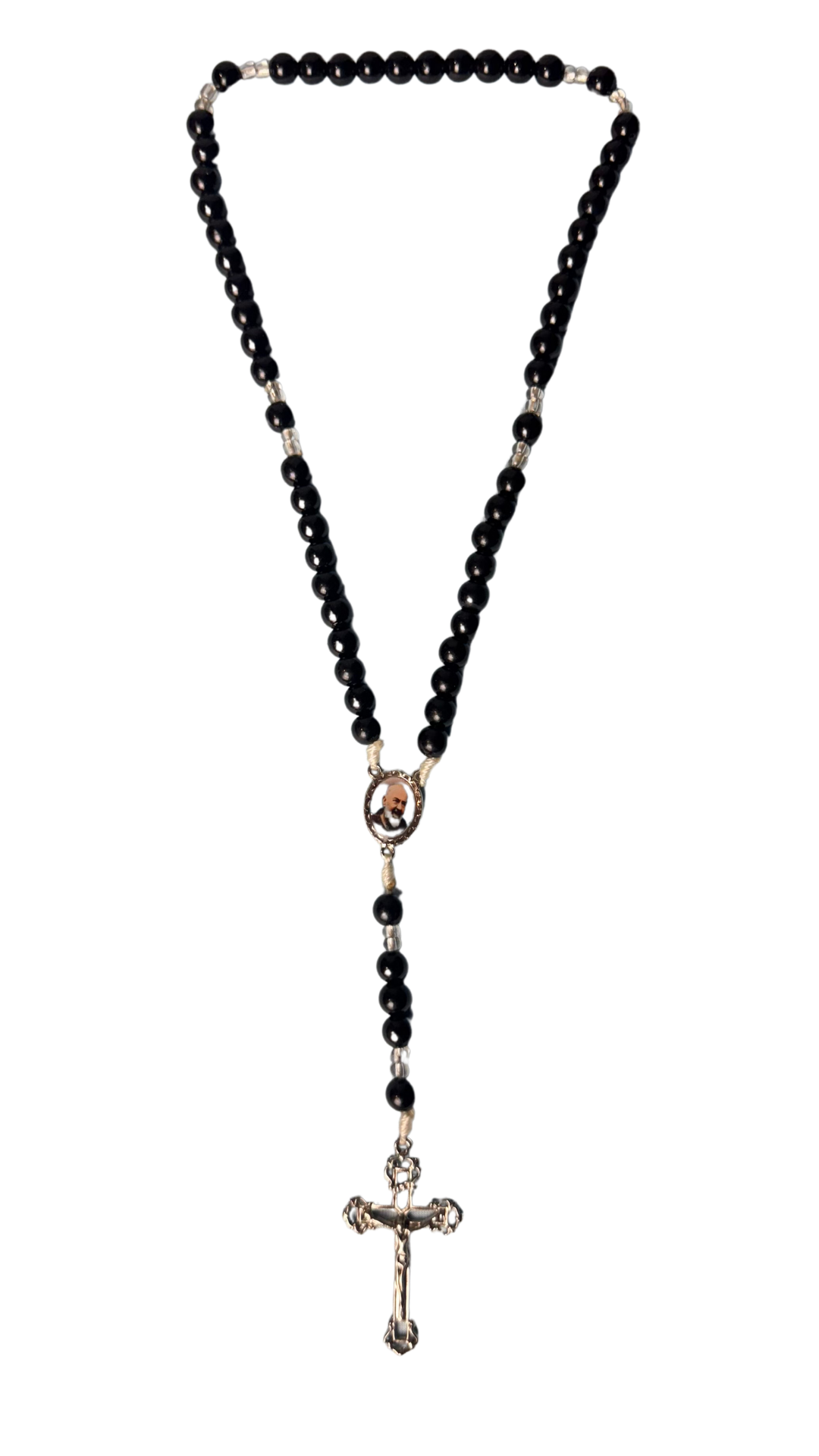Terço Preto Nossa Senhora com Crucifixo