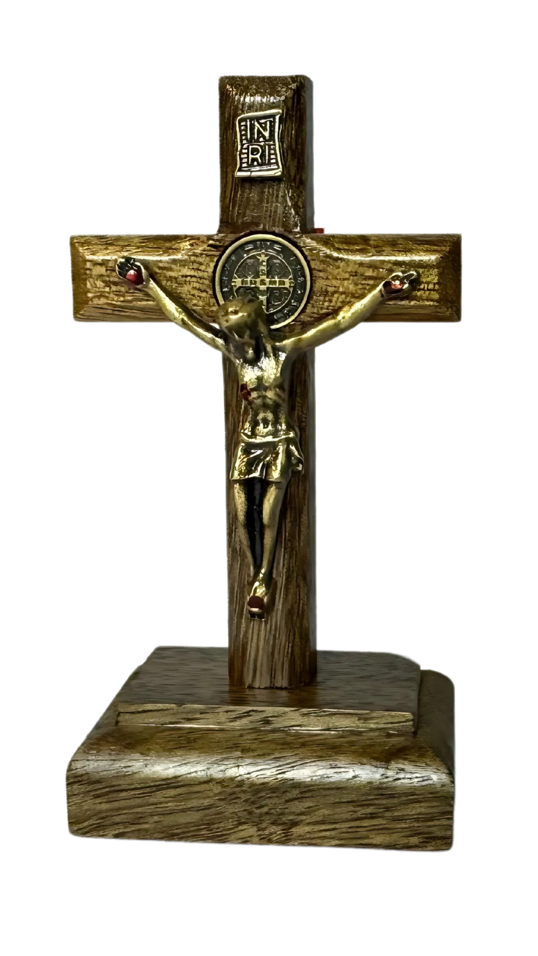 Crucifixo de Mesa São Bento em Madeira