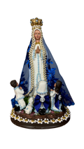 Imagem de Nossa Senhora de Fátima Azul com Pastorinhos