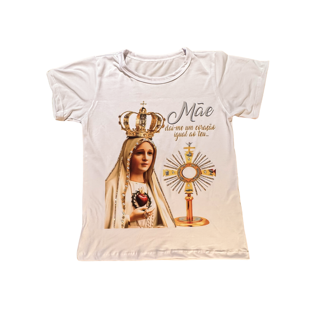 Blusa Nossa Senhora de Fátima com Santíssimo