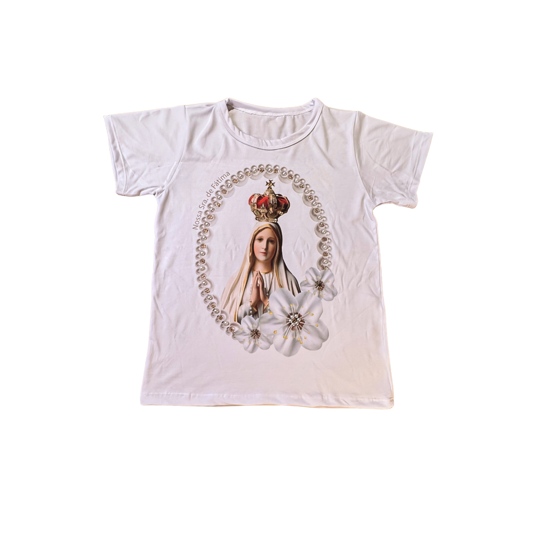 Blusa Nossa Senhora de Fátima Perolada