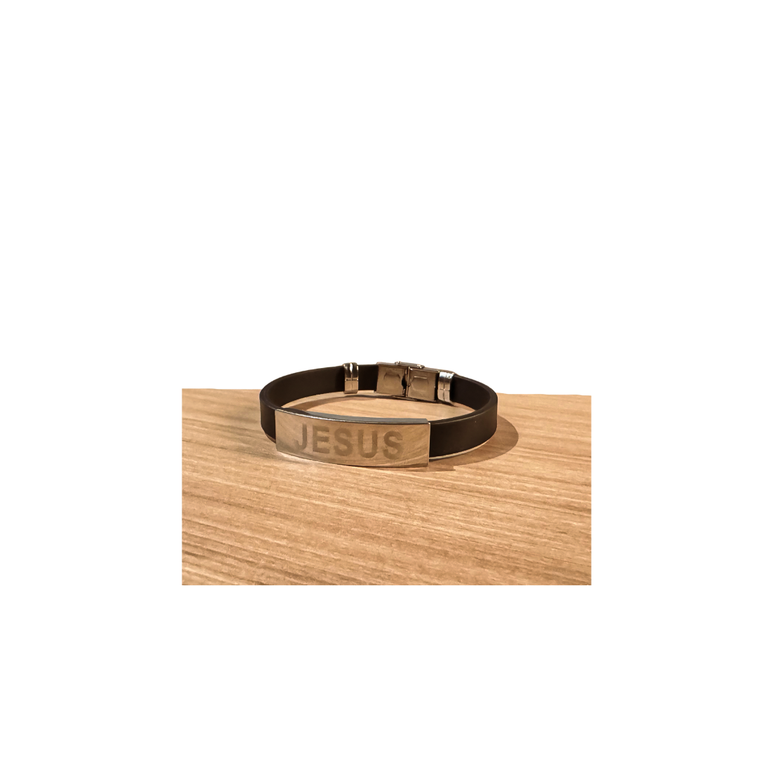 Pulseira Silicone no Aço
