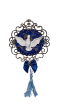 Divino Espírito Santo em MDF Azul Decorado