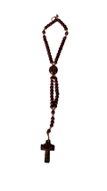 Pulseira Terço Marrom São Bento com Crucifixo
