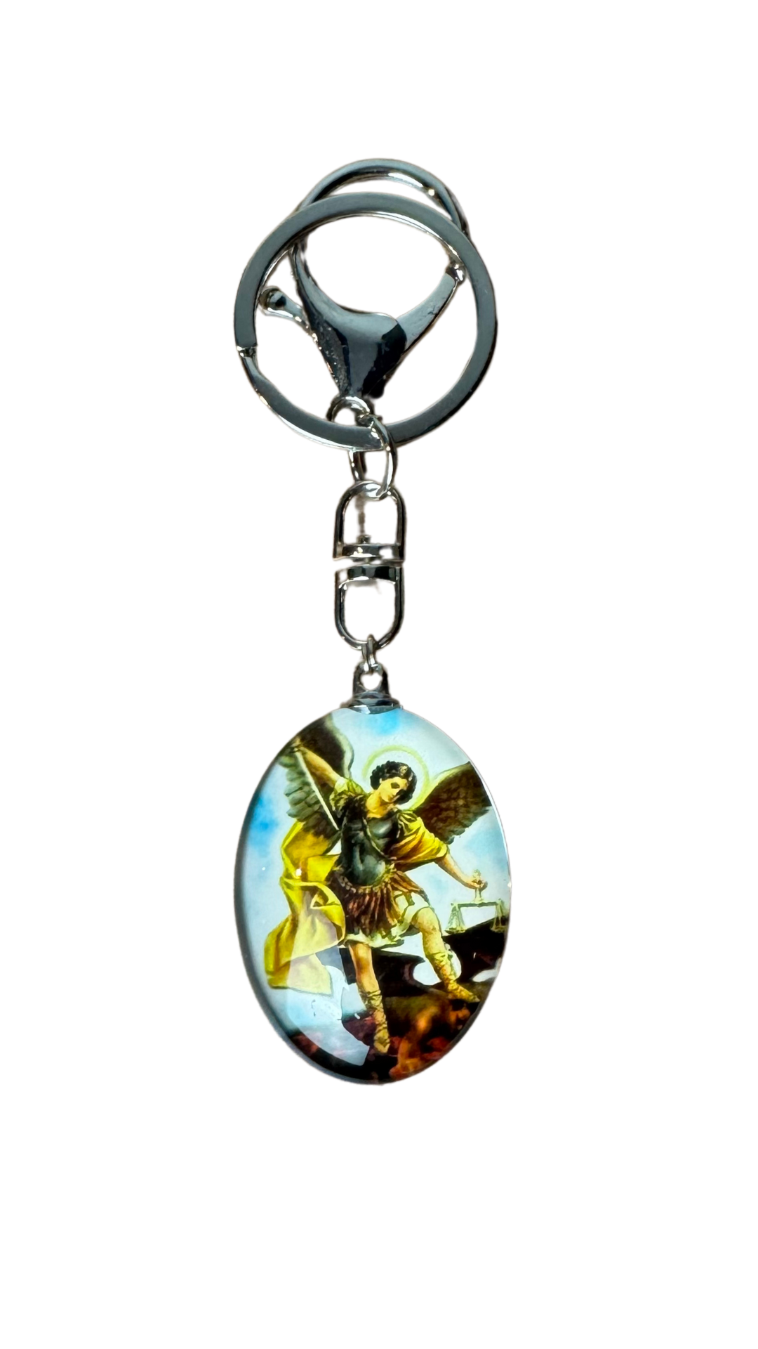 Chaveiro Oval São Jorge Guerreiro