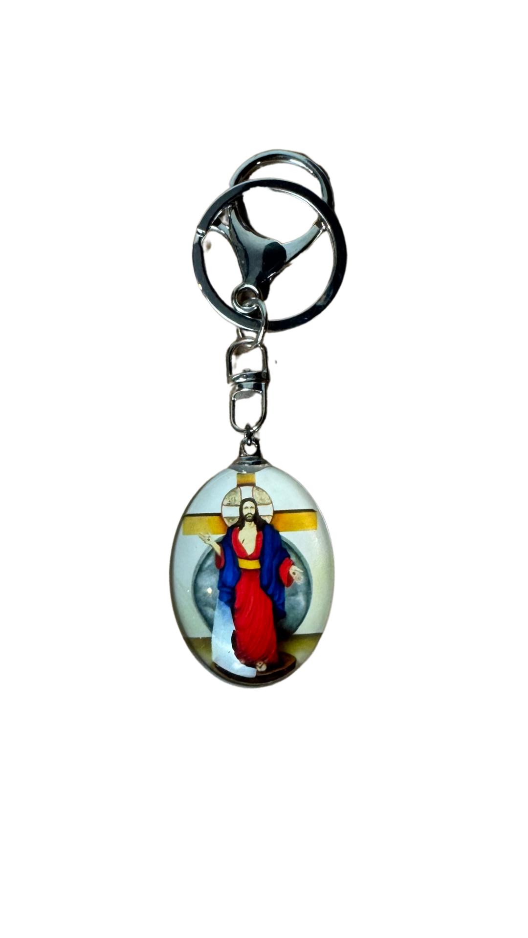 Chaveiro Oval Sagrado Coração de Jesus