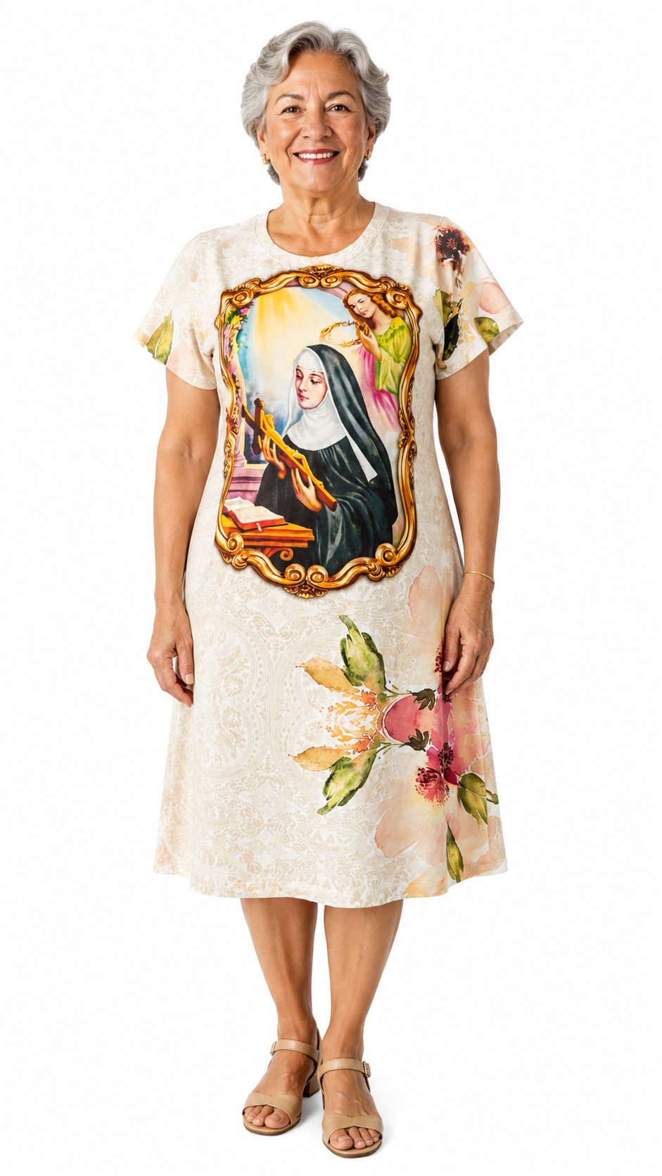 Vestido Santa Rita de Cássia Fé e Esperança