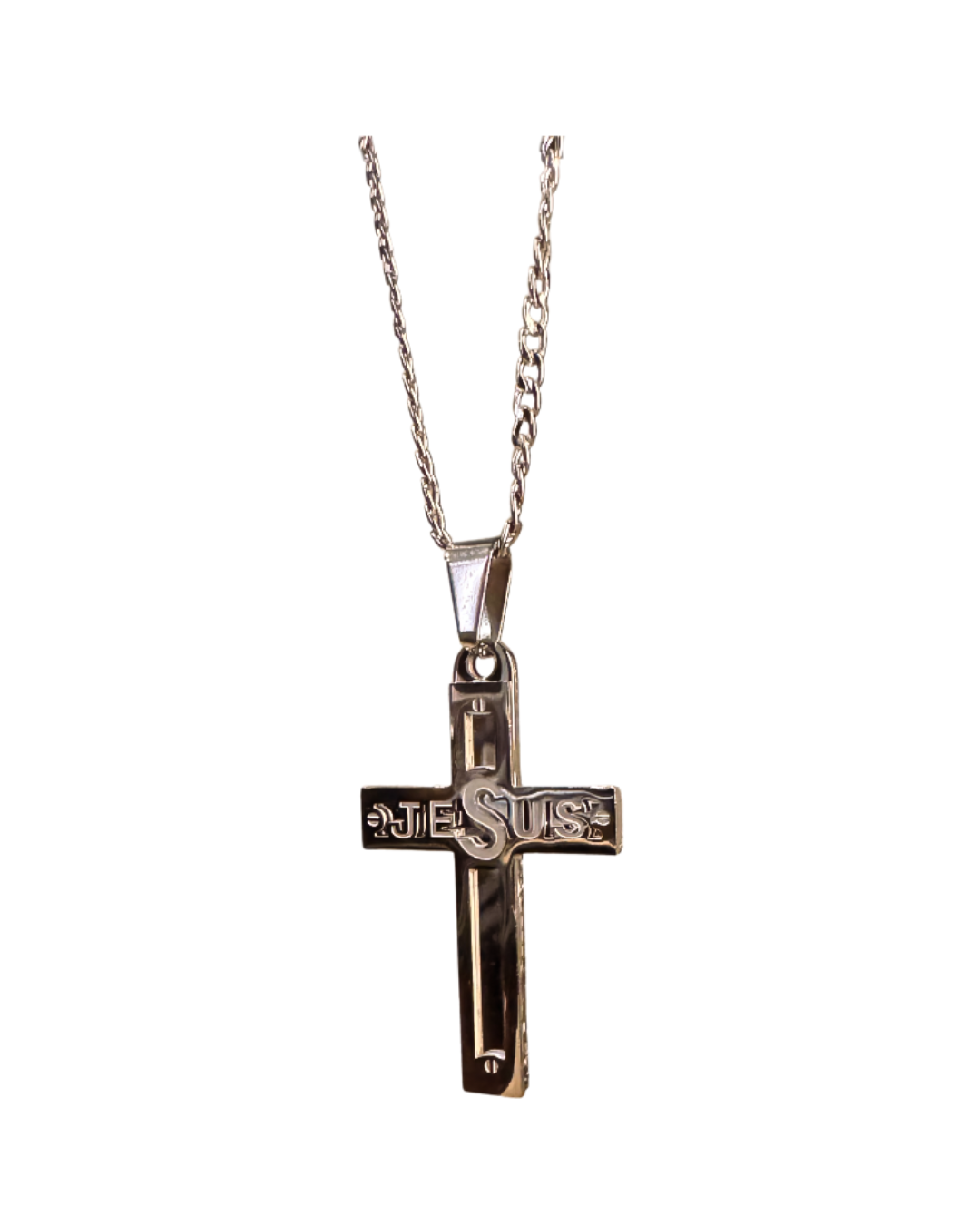 Colar Cruz de São Bento- Aço Cirúrgico